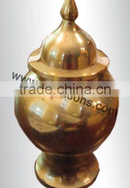 New Modern Decorative Urn for Sale | Brass Solid Urn for Sale | Blue Marble Made Urn | Brass Urn Manufactured Royal De Wajidsons photo-2