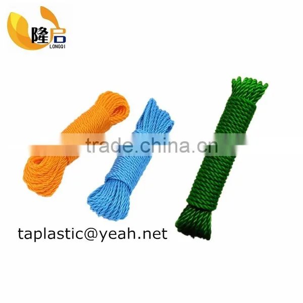 6mm Yellow,blue ,white ,red ,green Color 15 Meters 1/4 Nylon, pe , Polypropylene Rope Clothesline Rope photo-2