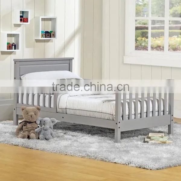Grey Color Unique Cheap Price Baby Relax Oine Wood Toddler Bed photo-3