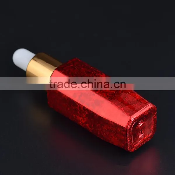 10ml UV Gel Blue Red Colored Glass Essential Oil Bottle With Glass Pipette Dropper photo-5