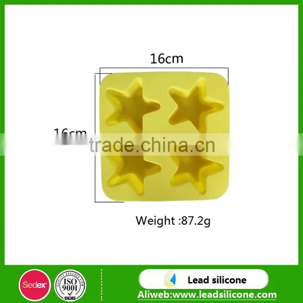 Sedex Audited Factory Wholesale Personalized Custom Star Shape Silicone Ice Cube Tray photo-2