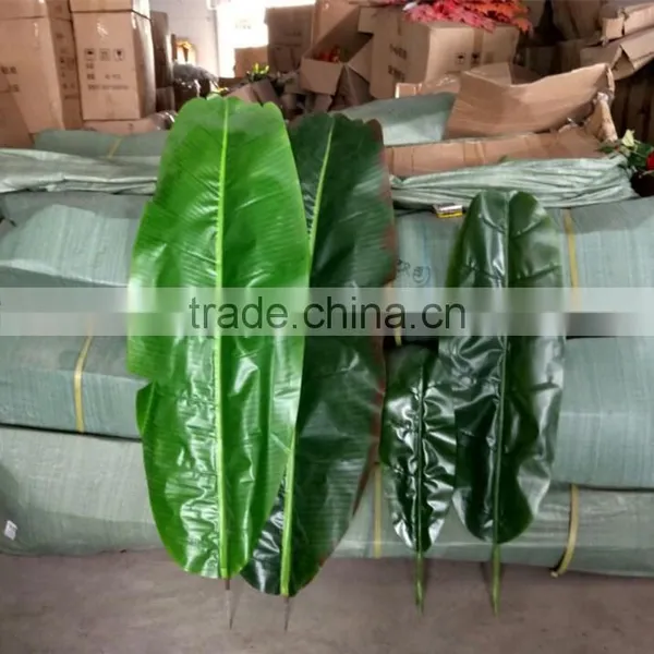SJ700120 Indoor Decoration Plastic Fake Banana Tree Leaf photo-2