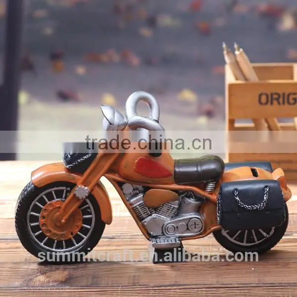 Resin Vintage Motorcycle Figurine Model Car Toys photo-3