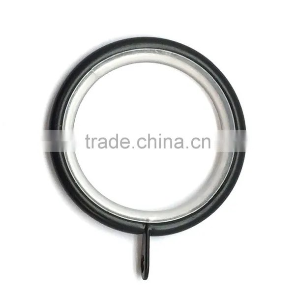 Silent Black Coated Curtain Metal Rod Ring Fixed Eyelet Inside Diameter 35mm - 4 Colors photo-2