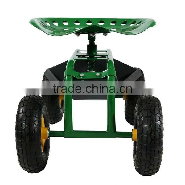 GS-01 Steel Rolling Garden Cart/seat photo-3