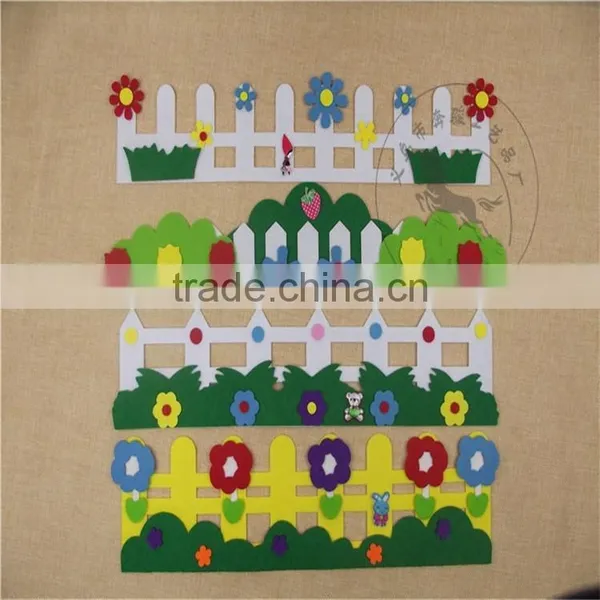 Fashion Decorative Wall Sticker , 3D Flowers Kindergarten Children Room Big Barrier Wall Stick photo-3