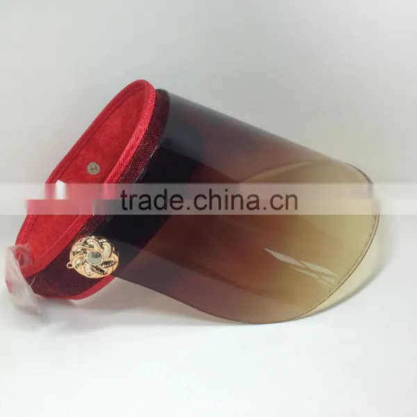 2017 Wholesale Promotional PVC Empty Hat Red uv Protection Caps photo-2