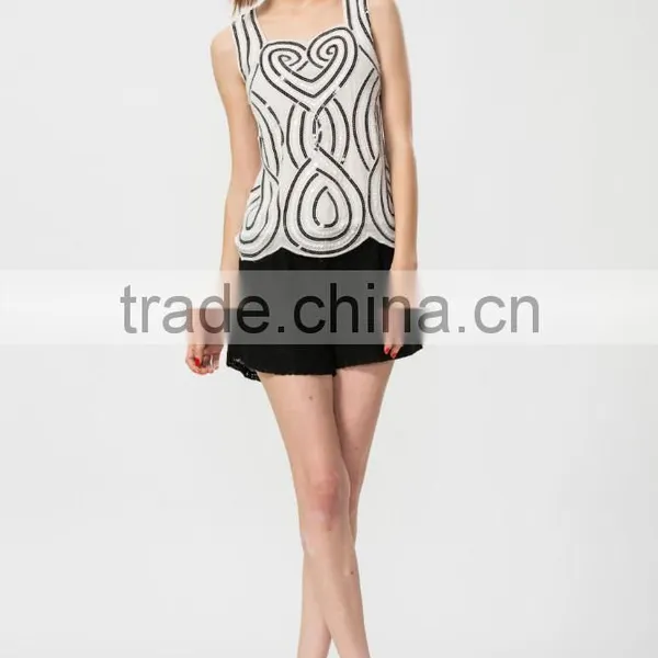 Bodycorn Sequin Halter Sleeveless Lady Tunic Top photo-5