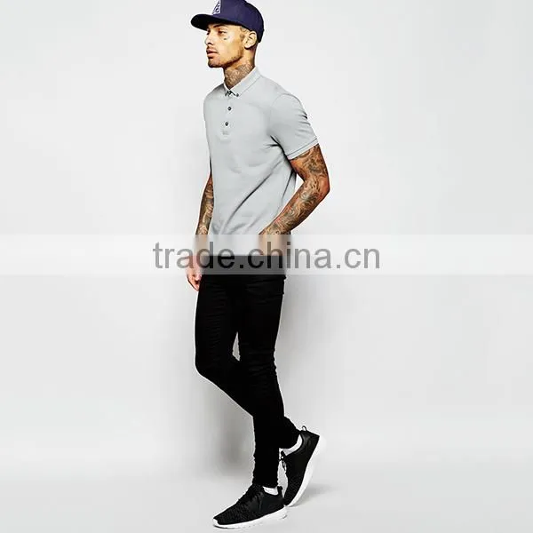 Custom Logo t Shirt Pique Polo t Shirt With Button Down Collar PS0112A photo-4