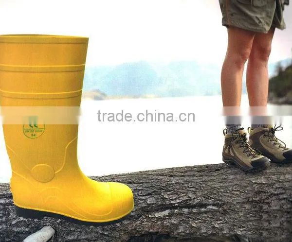 Yellow Heat Protection Steel Toe Work Boots For Chemical Industry photo-4