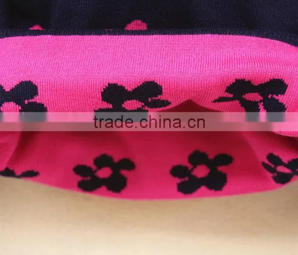 Best-selling Kids Girls Ruffle Frill Bottom Flower Knitted Pullover Sweater photo-3