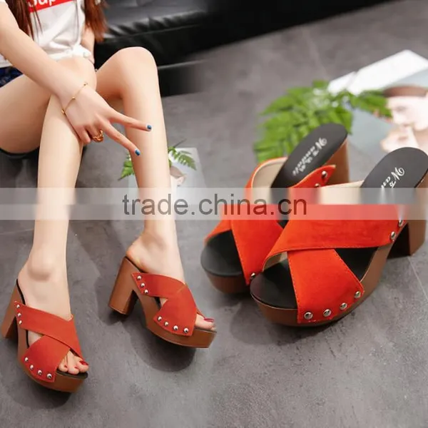 Zm50244b Summer New Style Lady Shoe Chunky Heels Fashion Sandals Women photo-4