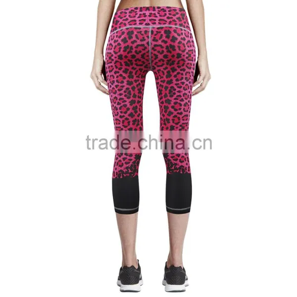 Custom Design Printed Running Gym Woman Sport Tights Wholesale photo-2