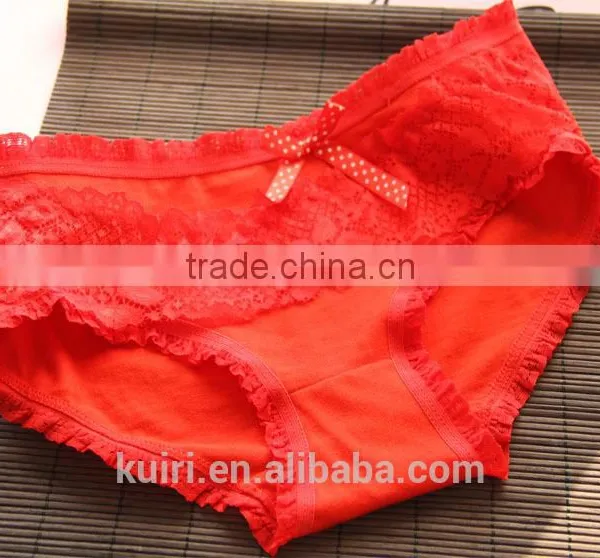 Women Sexy Red Underwear Lady Girls Cute Cotton Panties in a Gift Box E15 photo-5