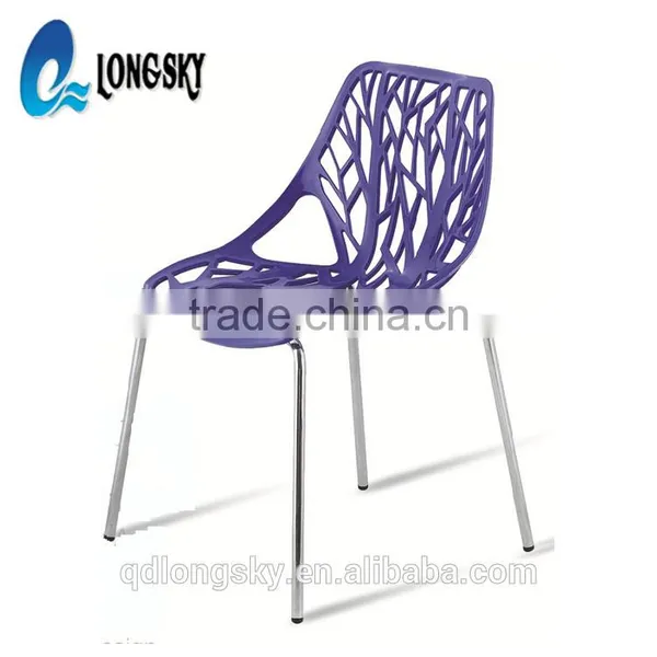 LS-4009 Wholesale Modern Cheap Colorful Stacking Plastic Dining Chair For Dining Room Furniture photo-3