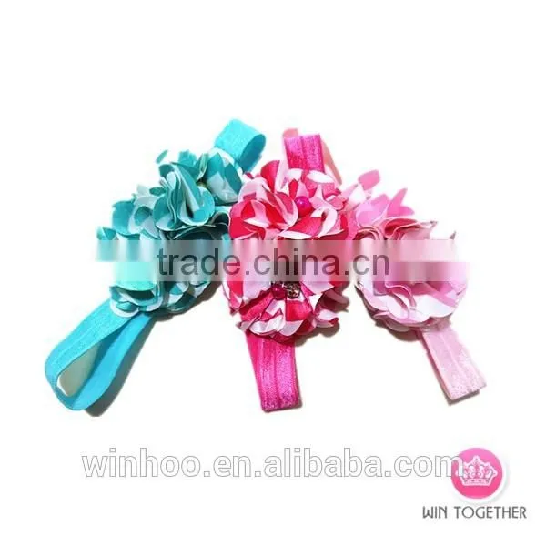 2015 Hottest Elastic Bead Flower Hairband for Chirldren photo-3