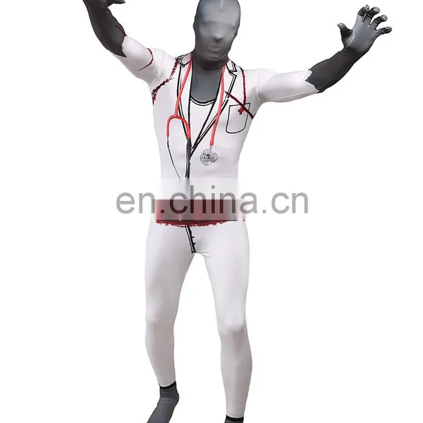 Morph Suits Crazy Doctor Full Body Spandex Zentai Costume Cosplay Blood photo-2