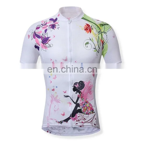 Yihao Custom Women Bicycle Bike Clothing Short Sleeve Sport Ciclismo Cycling Jersey Sport Wear photo-3