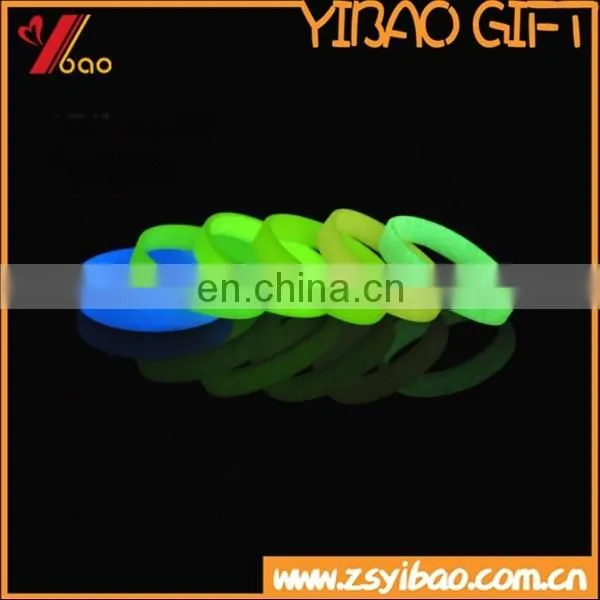 Custom Various of Blank Silicone Wristband/Blank Dual Color Silicon Bracelet/Blank Glow in Wristband photo-3