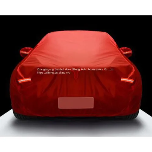 Red Color 190T Polyester SUV Waterproof Car Covers photo-5