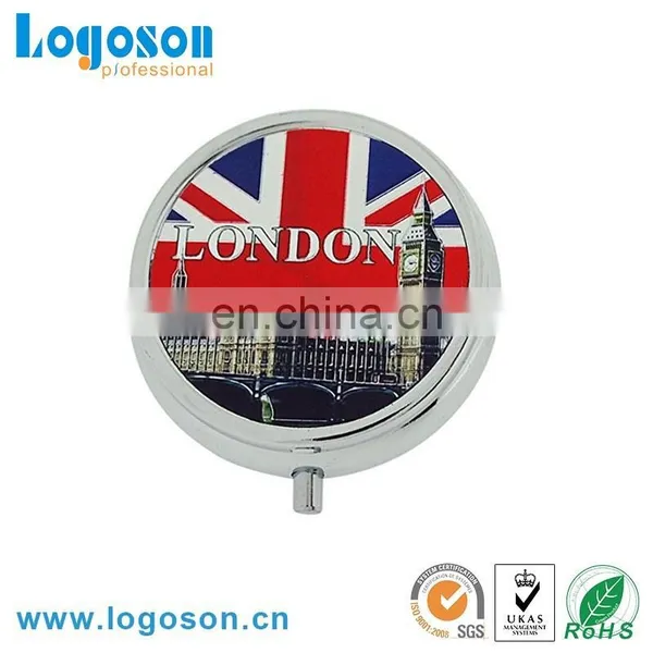 Union Jack Design Pill Box 3 Compartment Travel Pill Case photo-3