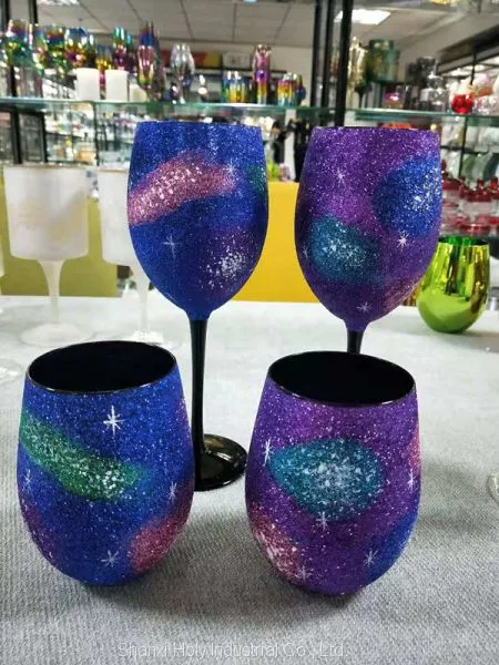 Customized Different Crafts Colors Egg Shape Wine Glass Drinking Cup