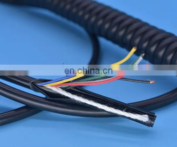 Spiral Coiled Ethernet Cable/spiral Coiled Wire Cable Low Voltage Flexible Retractable Spiral Spring Coiled Cable photo-5