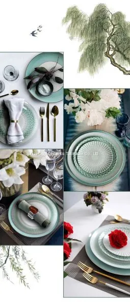 White Ceramic Porcelain High Quality Dinnerware Sets With Embossment photo-2