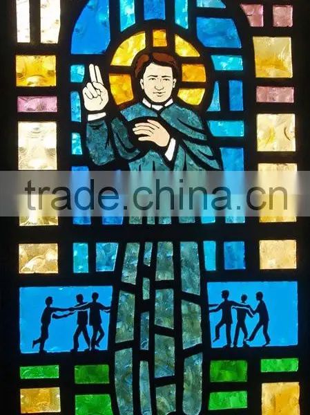 Stained Church Window Glass for Interior or Exterior Decoration photo-3
