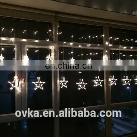 220/110V 138 Bulbs 2m Width Large Star Curtain Fancy String Light Wedding Decor photo-6