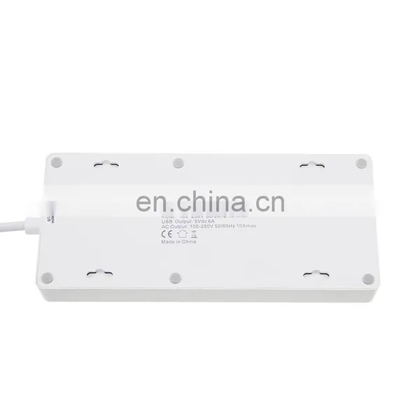 FRANKEVER IPhone Android Smartphone Control 6AC Electric Outlets WiFi Smart White Power Strip With 4 USB Charging Ports photo-4