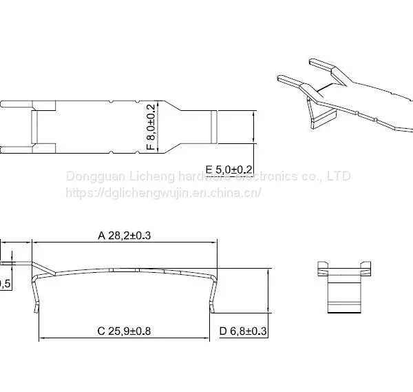 RM14 Clamp,RM14 High-frequency Transformer Clip,SK7 Material,Surface Tin-plating photo-2