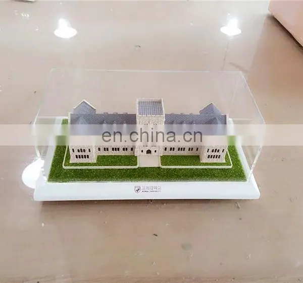 Handmade Miniature School Building Model , Led Light Handicraft photo-3
