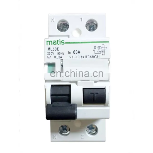 2021 Latest Technology High Quality Rccb 2p 40a 30ma Type A Breaker ML50 Circuit Breaker