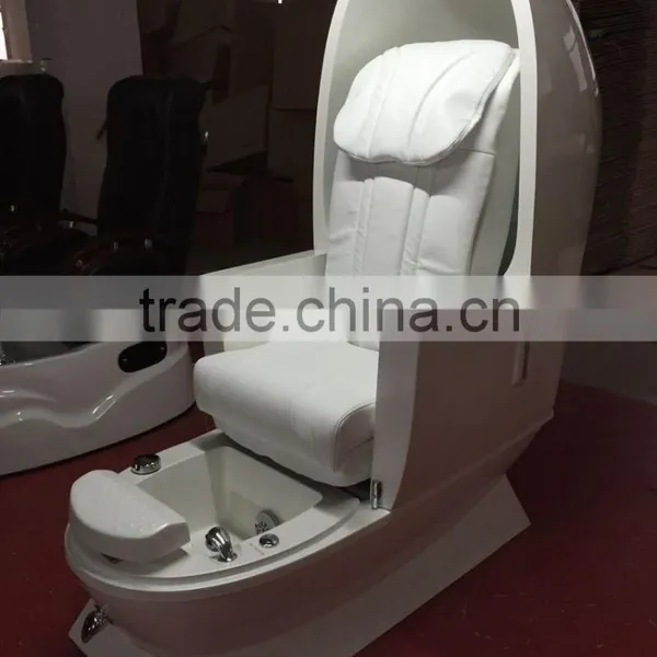 2016 White Egg Shape With Pink Massage Seat Pedicure Chair photo-4