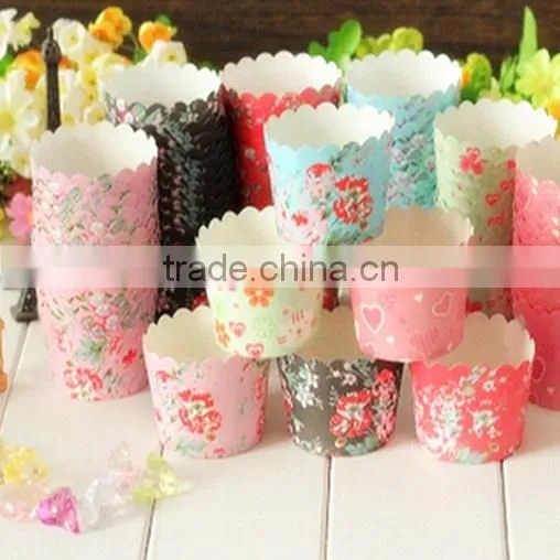 New Arrival Cute Small Flower Paper Muffin Cake Cup photo-4