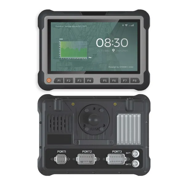 HC801F Hidon Factory Price 8'' Android Linux RJ45 Lan RS232/485 DC CVBS Camera CAN Port IP67 Car Vehicle Tablet PC With CAN RS232 photo-5