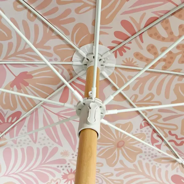 Wholesale 7FT Fringe Beach Umbrellas Outdoor Patio Umbrella With UPF50+ UV Protection OEM Customized Striped Polyester photo-4
