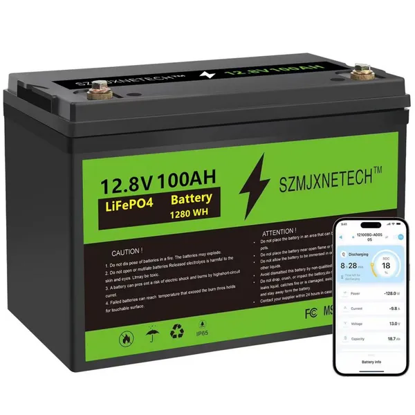 SZMJXNETECH 12.8V 100Ah Group 31 LiFePO4 Batter