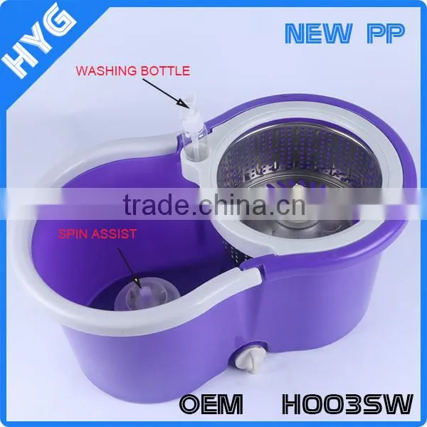 360 Floor Clean Spin Mop With Stainless Steel Basket photo-4