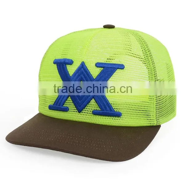 Sample Free 5 Panel Full Nylon Mesh Flat Bill Kids Trucker Hat Snapback Cap photo-2