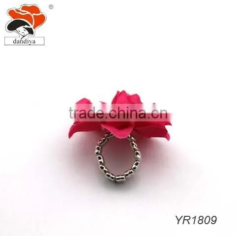 Fashion Flowers Design Fabric Ring Wholesale photo-2