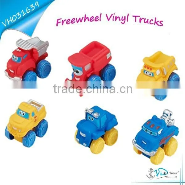 Free Wheel Cartoon Baby Rubber Toy Truck