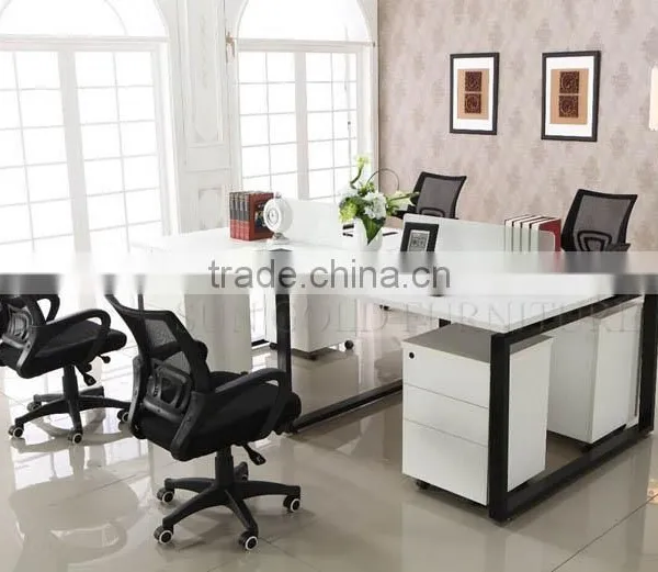 Modern Wooden Office Workstation,4 Person Work Bench (SZ-WSB371) photo-6