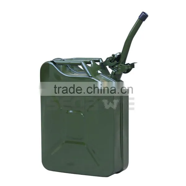 5 Gallon 20L Jerry Can Gasoline Fuel Can Steel Gas Tank Emergency Backup Green photo-4