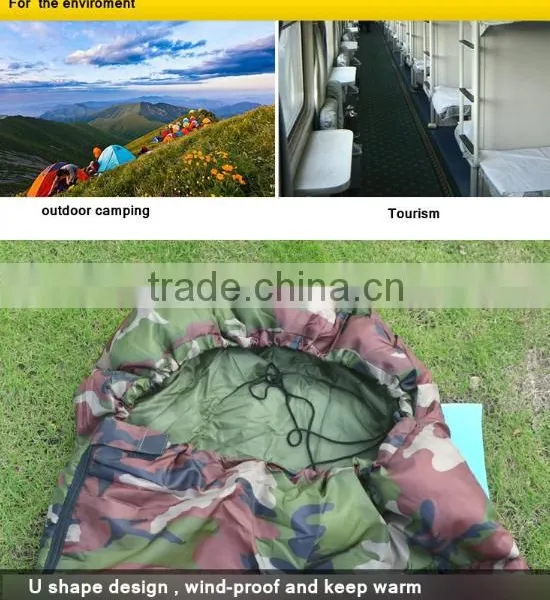 High Quality Cotton Camping Sleeping Bag,for 3 Seasons , Envelope Style, Army or Military Camouflage Sleeping Bags photo-2