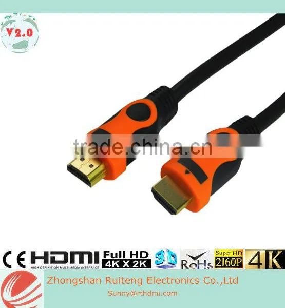 V2.0 Orange High Speed HDMI Cable With Ethernet and Gold Connector Support 3D and 4K From 0.5-100m photo-4