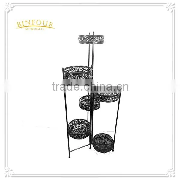 6 Tier Iron Flower Pot Stand Flower Stand Metal Plant Stand photo-4