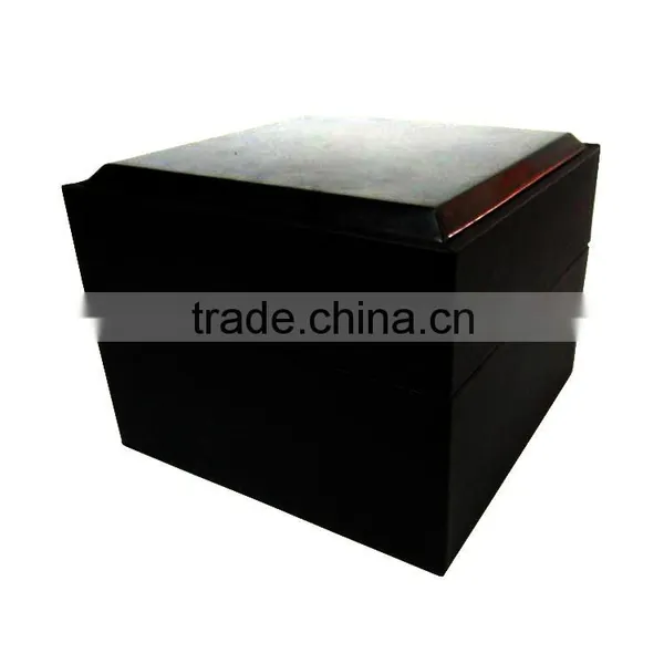Customized Logo Black Solid Wood Watches Boxes,Watch Display Case. photo-6