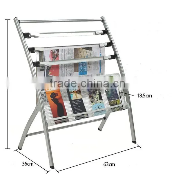 Metal Magazine and Newspaper Brochure Display Rack photo-2